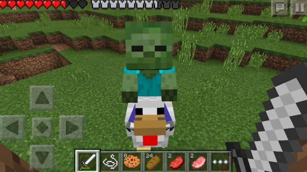 Cách đối phó Baby Zombie và Chicken Jockey