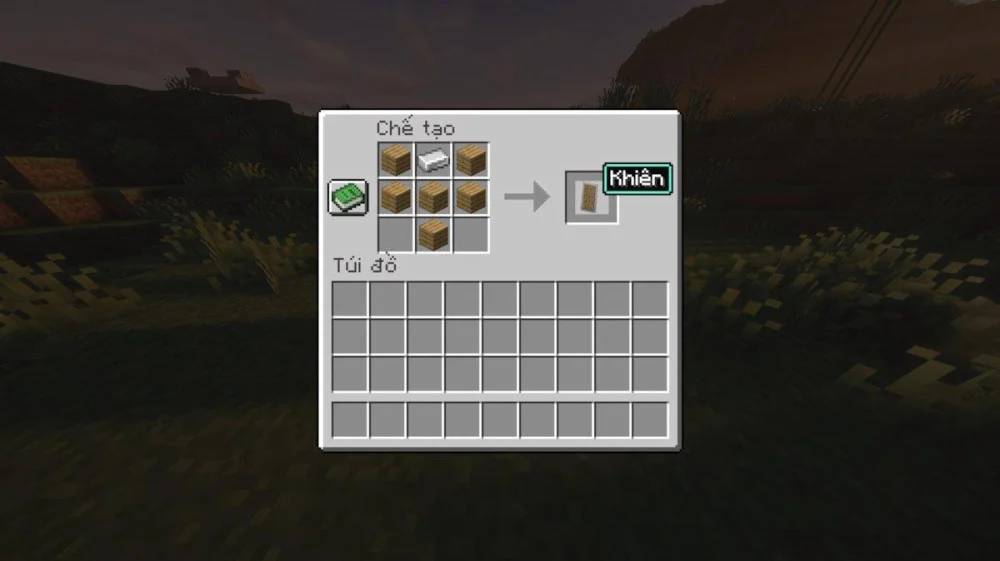 Công thức chế tạo và công dụng của khiên Minecraft
