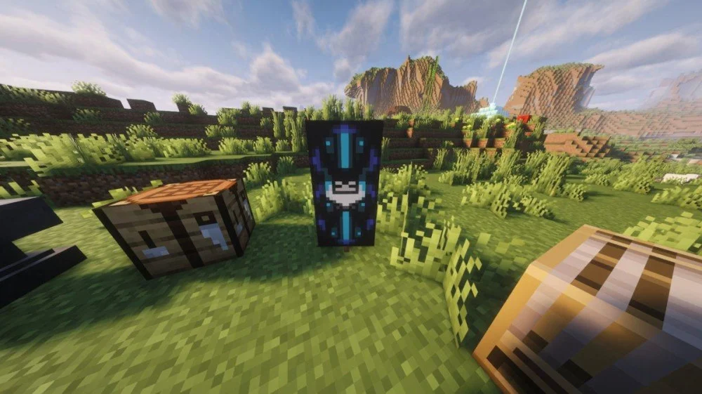 Chế tạo và dán banner trang trí khiên Minecraft Java