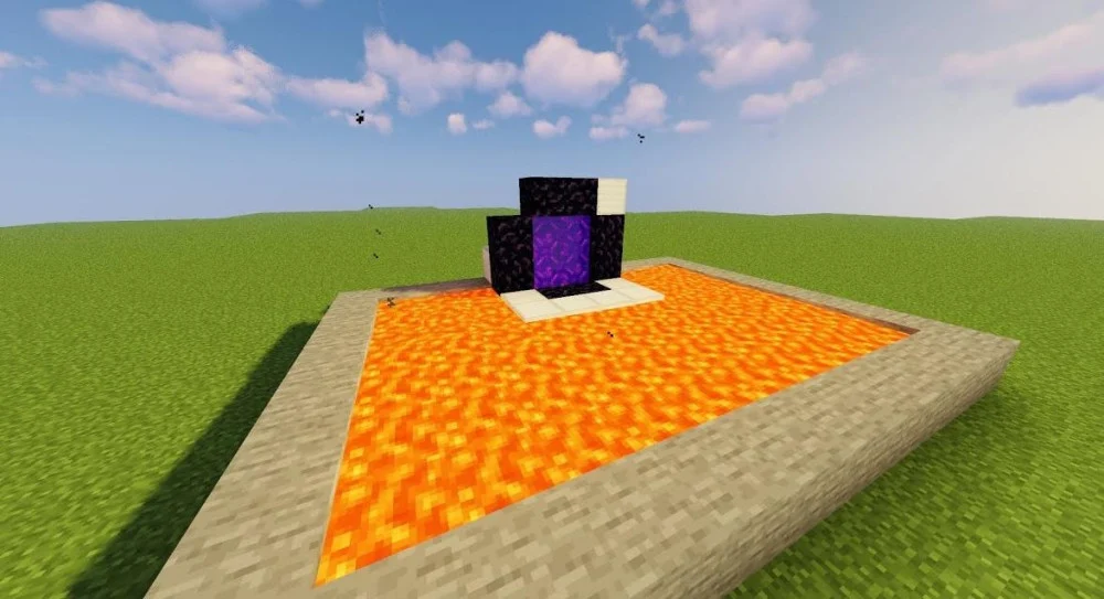 Sửa cổng Nether tại làng sa mạc để dịch chuyển