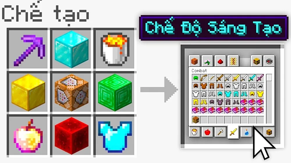Hướng dẫn mở túi đồ chuẩn bị gỗ trong Minecraft