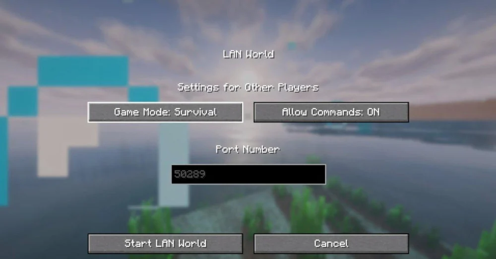 Cách kích hoạt Allow Cheats để sử dụng lệnh
