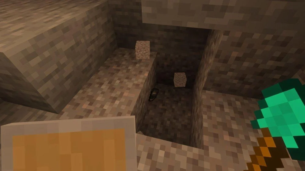 Vị trí tìm kiếm khối sỏi chứa đá lửa trong Minecraft