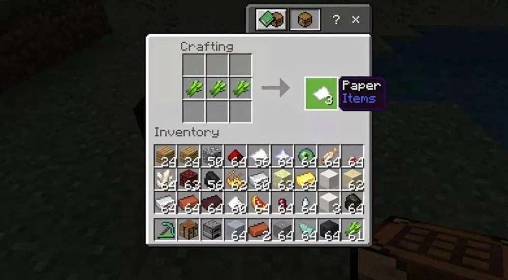 Hướng dẫn thu hoạch giấy từ mía đường Minecraft