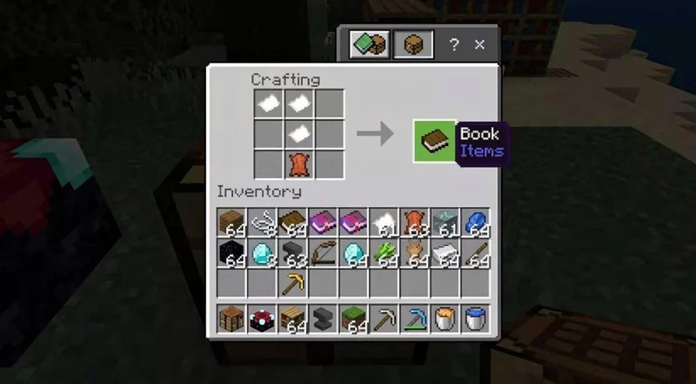 Cách cất giữ giấy vào túi đồ trong Minecraft