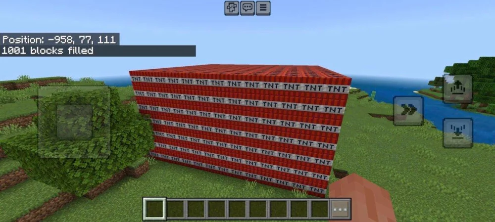 Chọn loại khối để điền vào lệnh /fill Minecraft