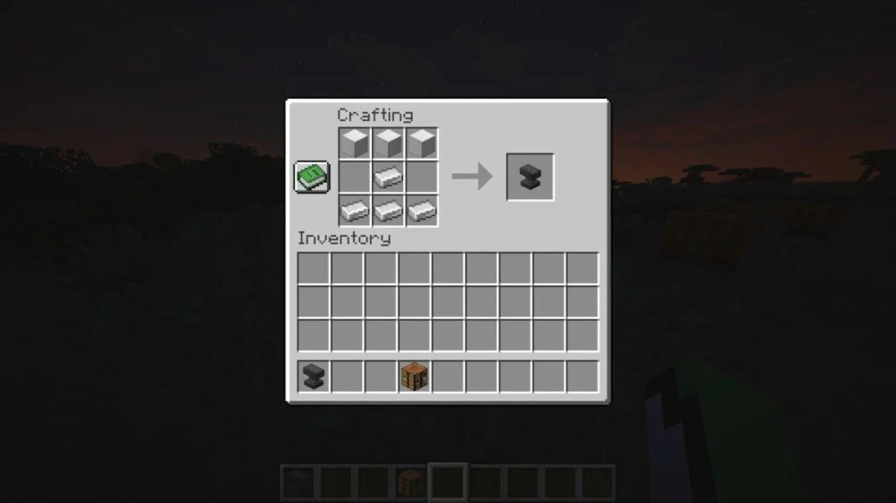 Công thức sắp xếp khối sắt và thỏi sắt chế tạo Minecraft