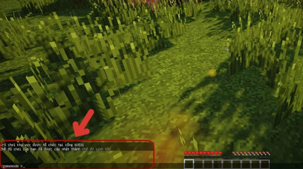 Hướng dẫn cách mở khung chat và nhập mã lệnh Minecraft