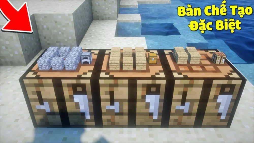Tính năng và cách sử dụng bàn chế tạo Minecraft