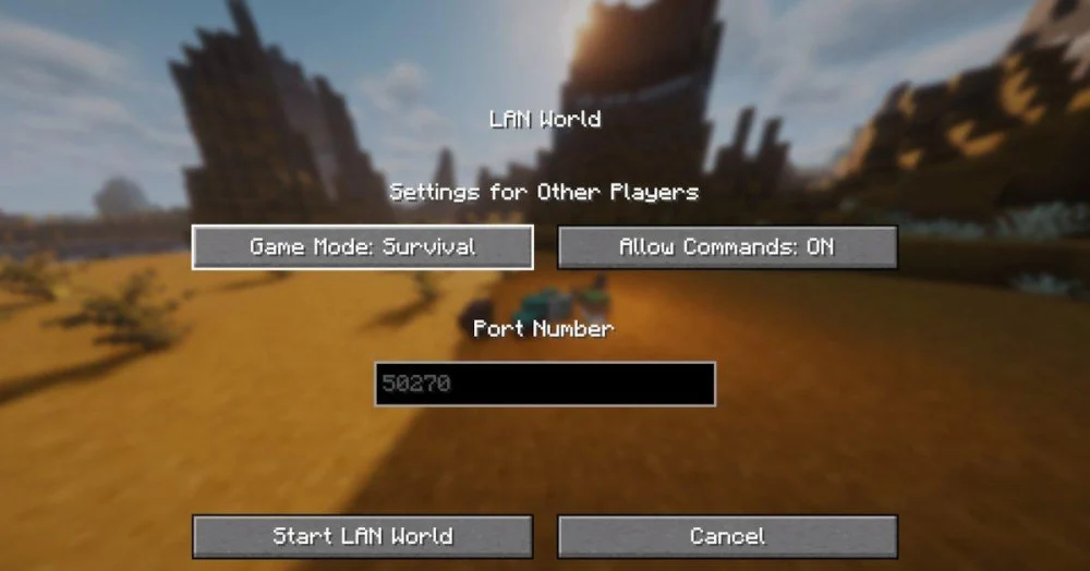 Kích hoạt Allow Cheats để sử dụng lệnh Minecraft