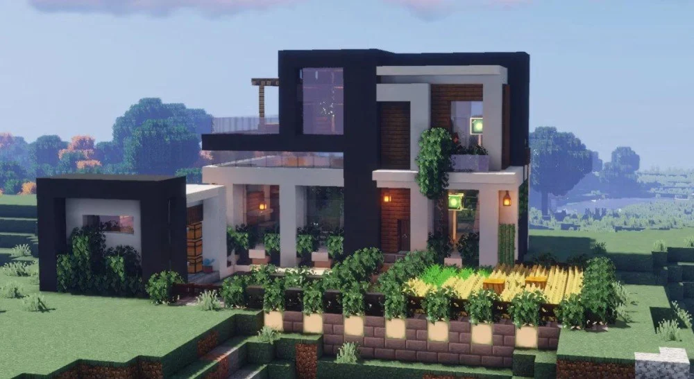 Xây biệt thự hiện đại đa chức năng trong Minecraft