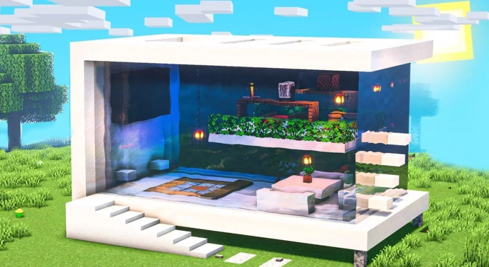 Ý tưởng xây dựng nhà kính sinh thái Minecraft