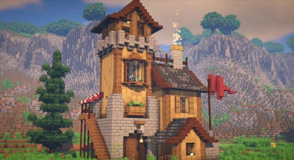 Xây dựng căn cứ vách núi kiên cố trong Minecraft