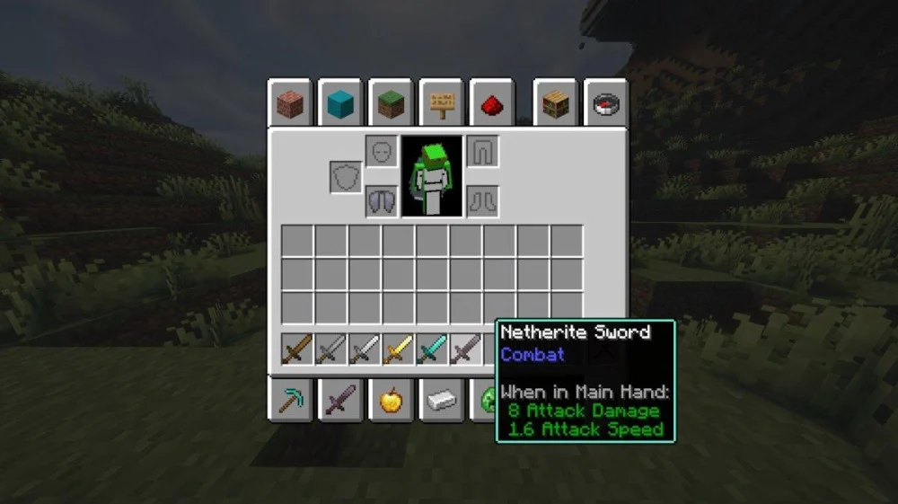 Phân loại chất liệu và chế tạo kiếm trong Minecraft