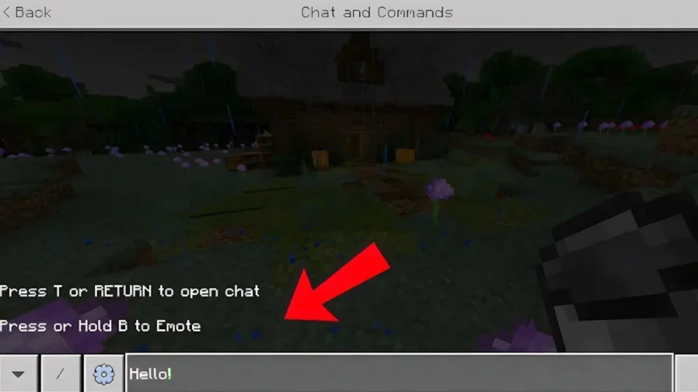 Hướng dẫn mở khung chat Minecraft trên máy tính