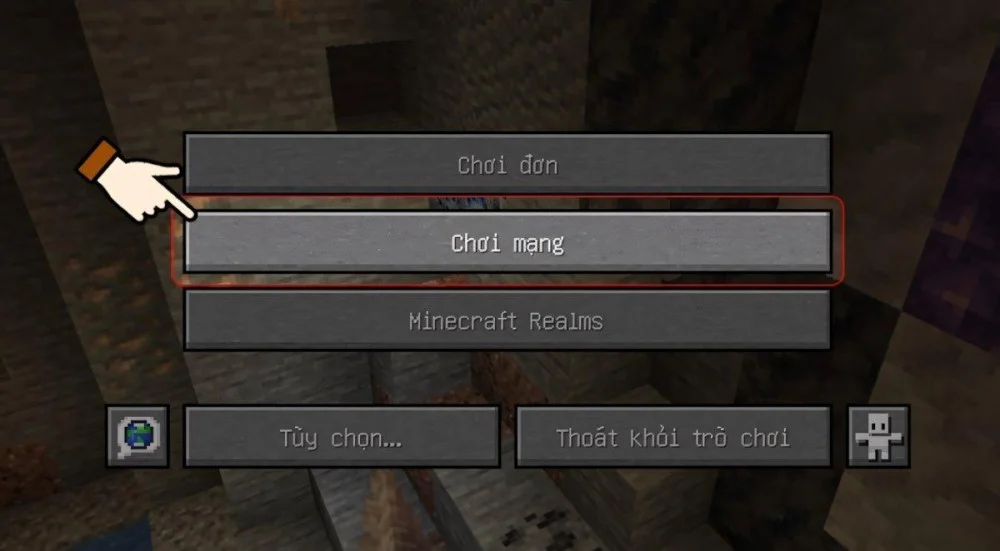 Chọn chế độ Multiplayer nằm dưới mục Chơi đơn