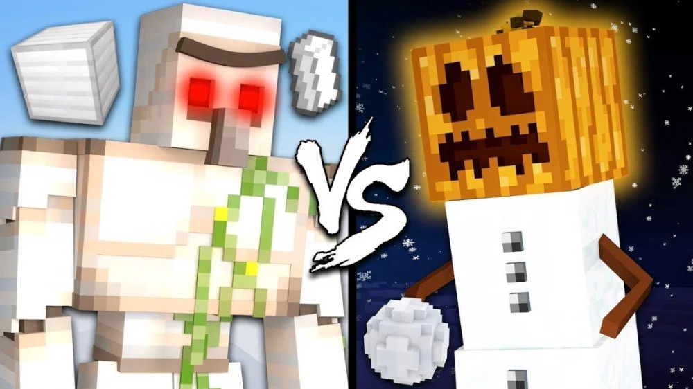 Ứng dụng của bí ngô chạm khắc trong Minecraft