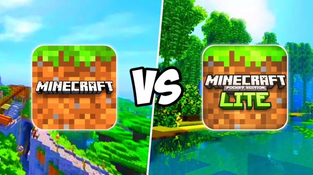 So sánh Minecraft v0.1.2 và v0.2.1 Lite trên Android, iOS