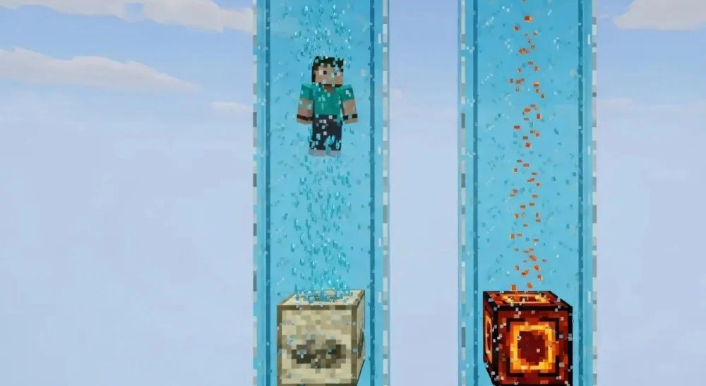 Cách làm thang máy nước di chuyển nhanh trong Minecraf