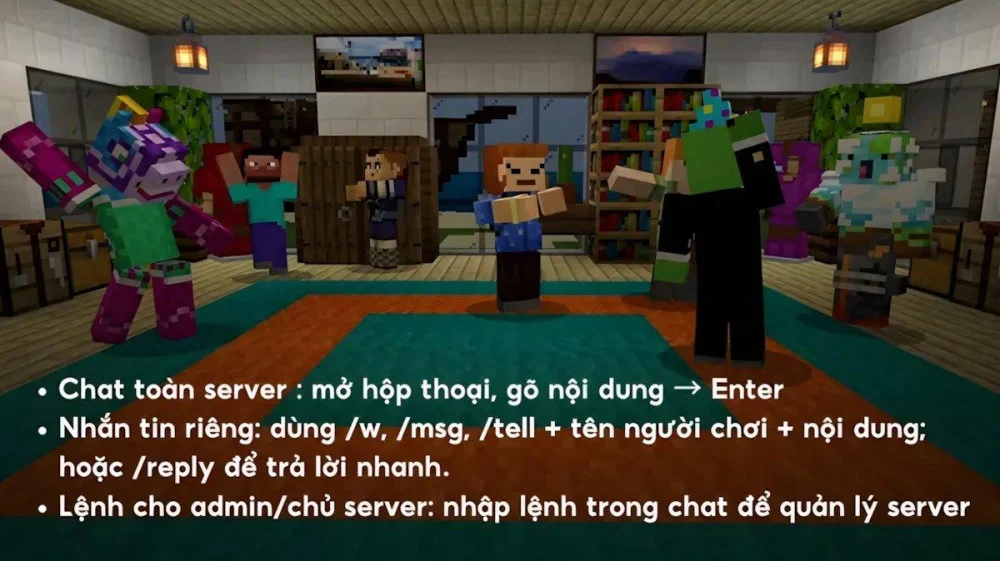 Các lệnh chat cơ bản cho người mới Minecraft