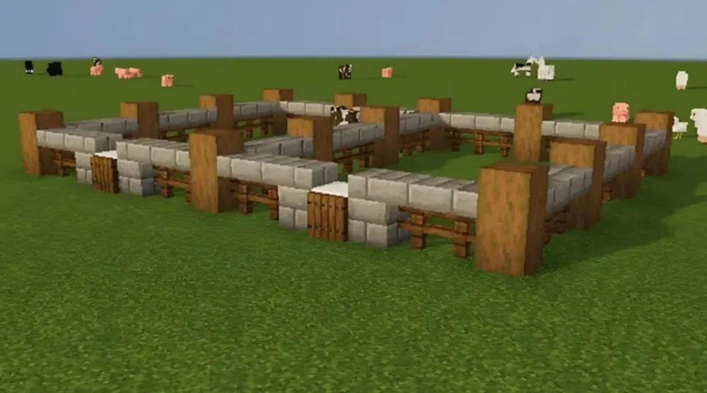 Cách xây dựng chuồng trại nhốt vật nuôi Minecraft
